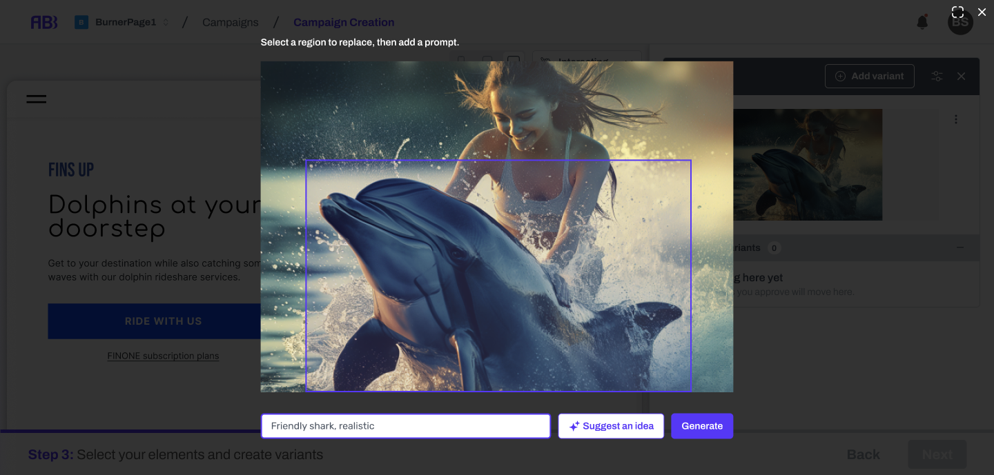 Modify images with AI